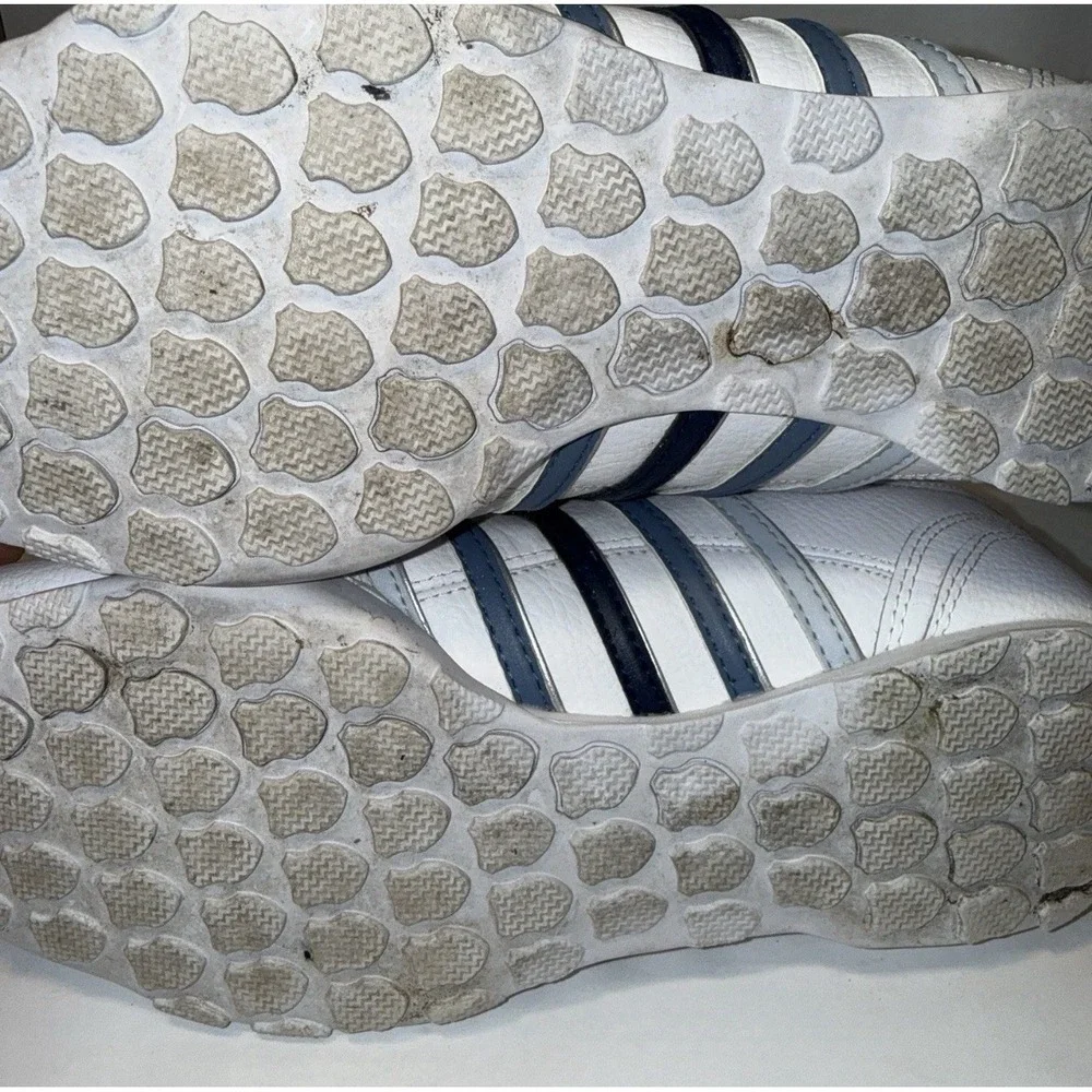 Men's K-Swiss Varsity Classic Low Top Sneakers White/Navy Blue Stripes Size 11.5